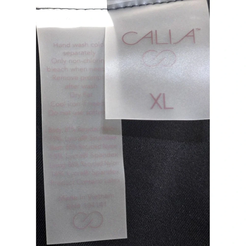 Calia Ubar‎ Halter Bikini Top Women's XL Pure Black NWT